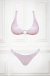 Pink Silver bikini set with ring detail