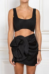 Corset Crop Top in Black