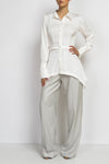Asymmetric midi shirt