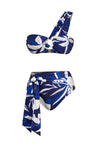 Mexico One shoulder bikini top and side tie high rise bottom