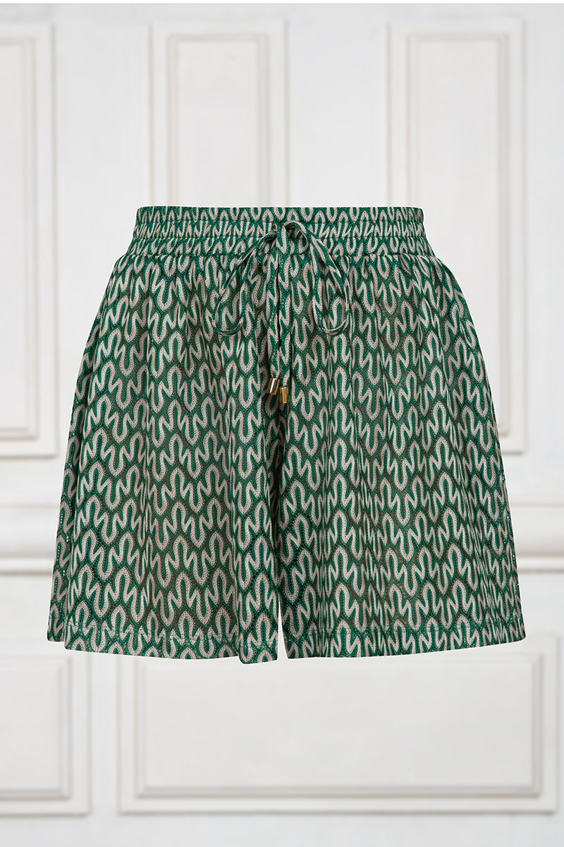 Knitted summer trousers in green