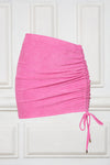 Pink short beach skirt