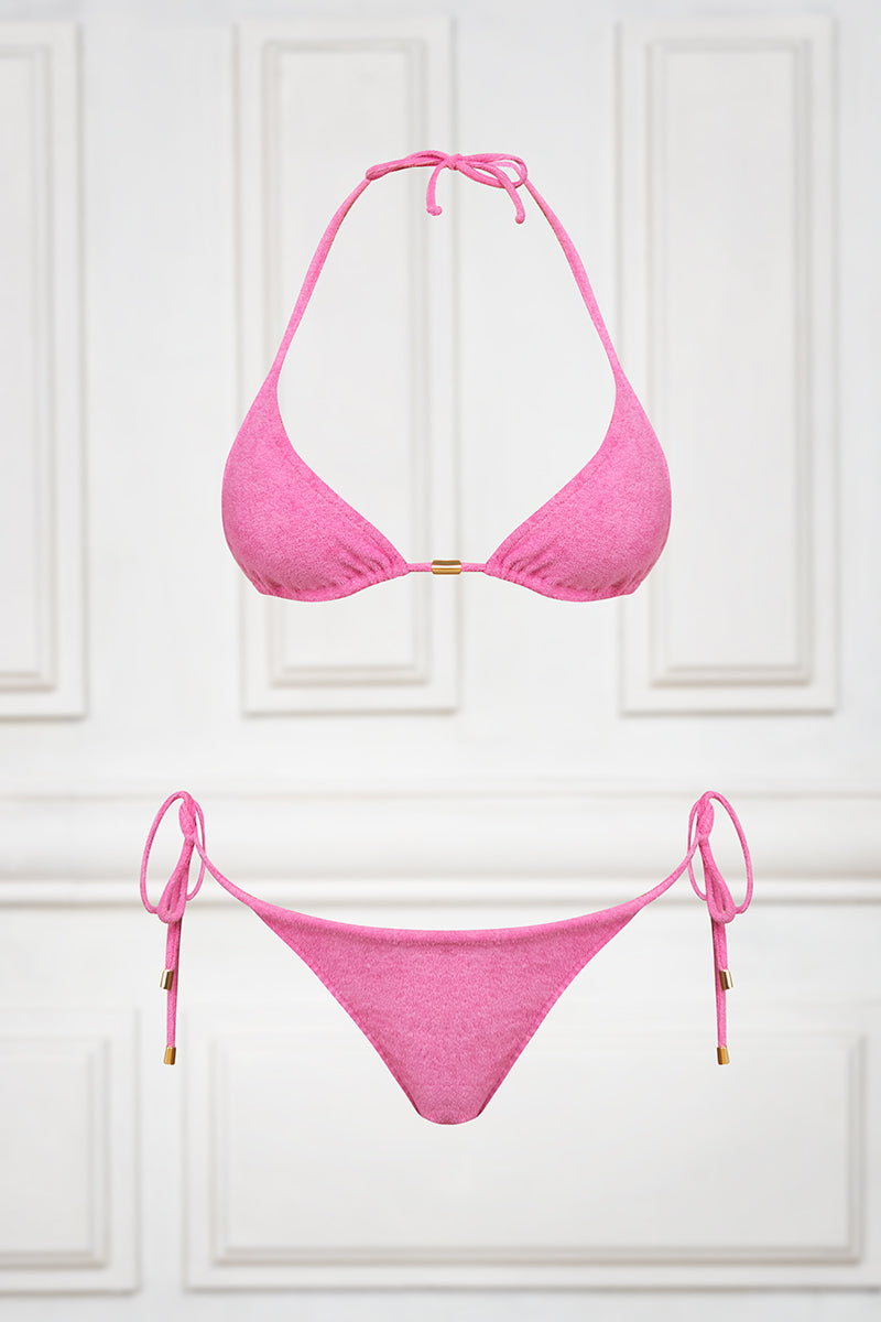 Pink Triangle Towel Bikini set