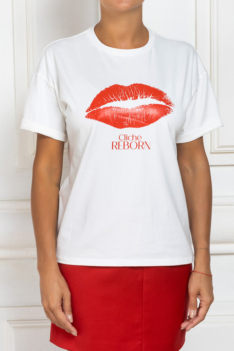 Printed Cotton T-shirt KISS