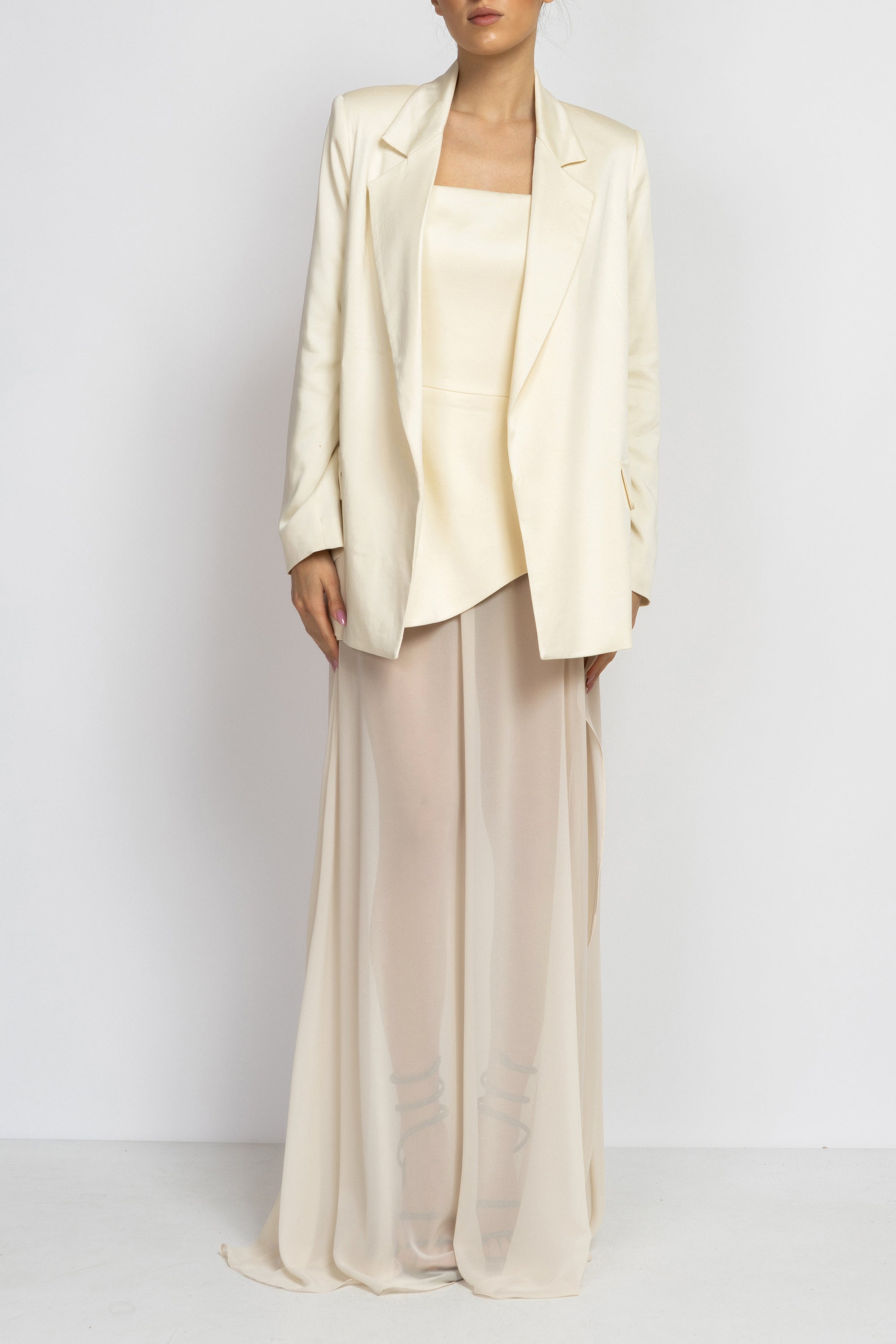Butter Yellow belted blazer