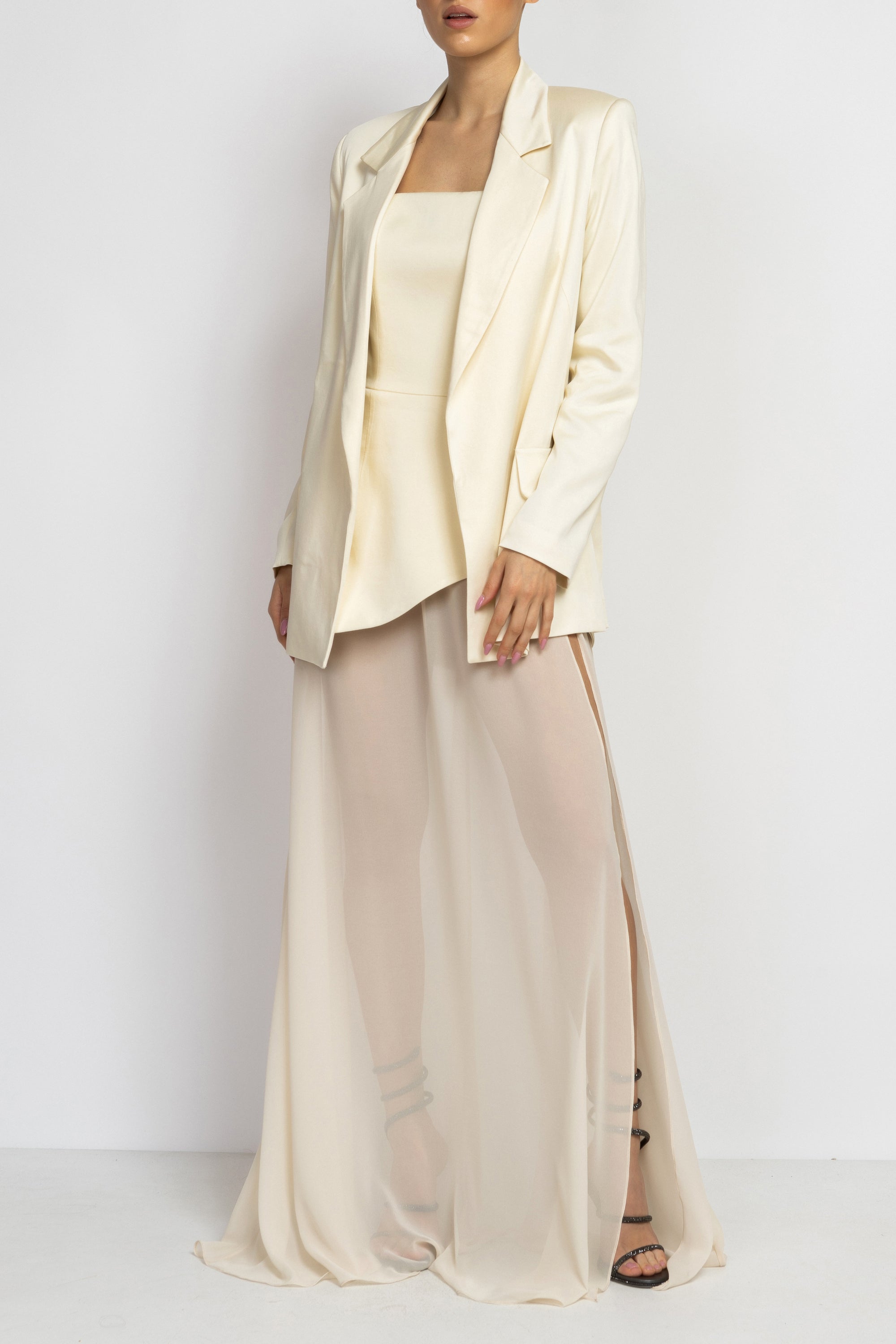 Butter Yellow belted blazer