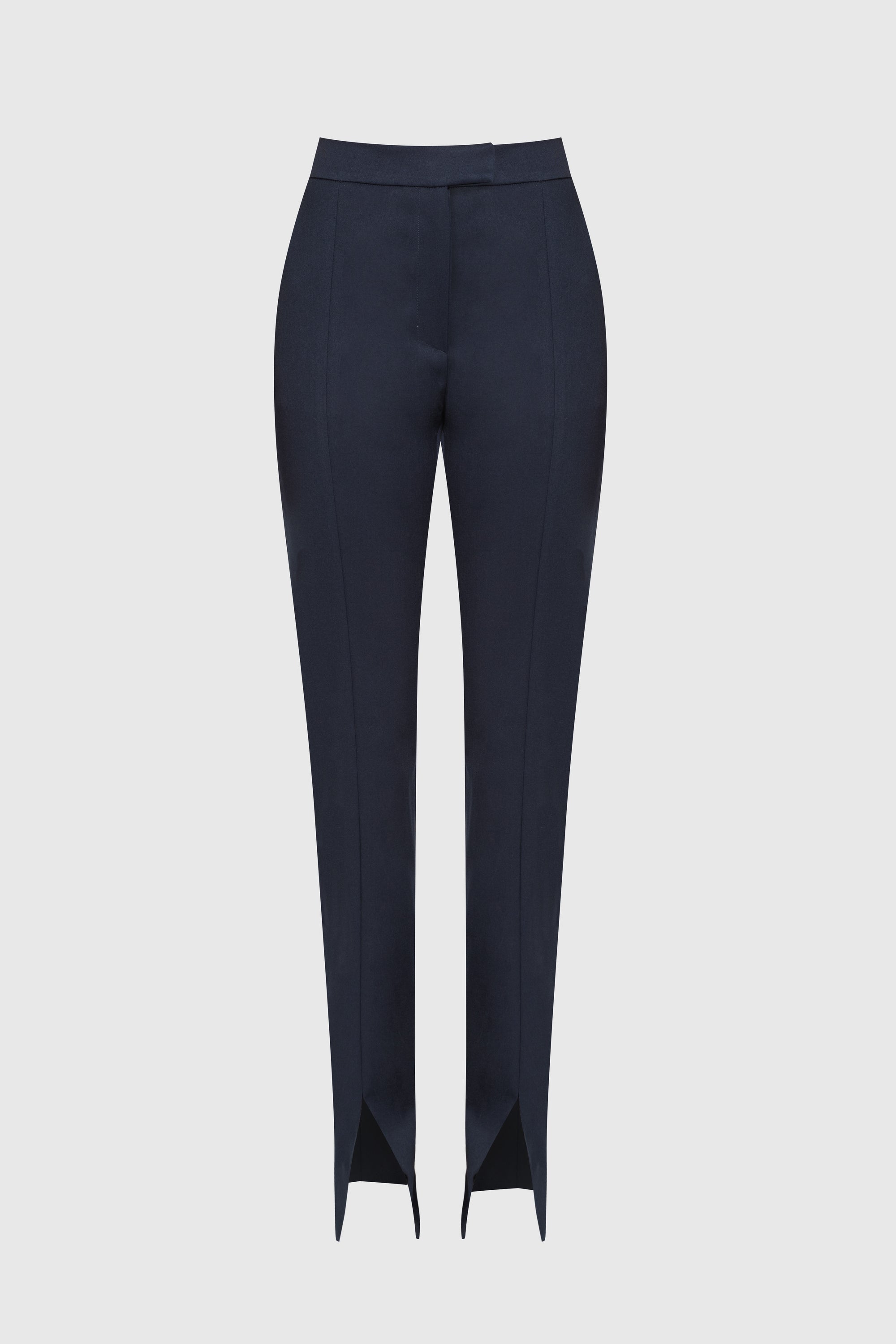 Slit Front Cigarette Pant In Navy blue