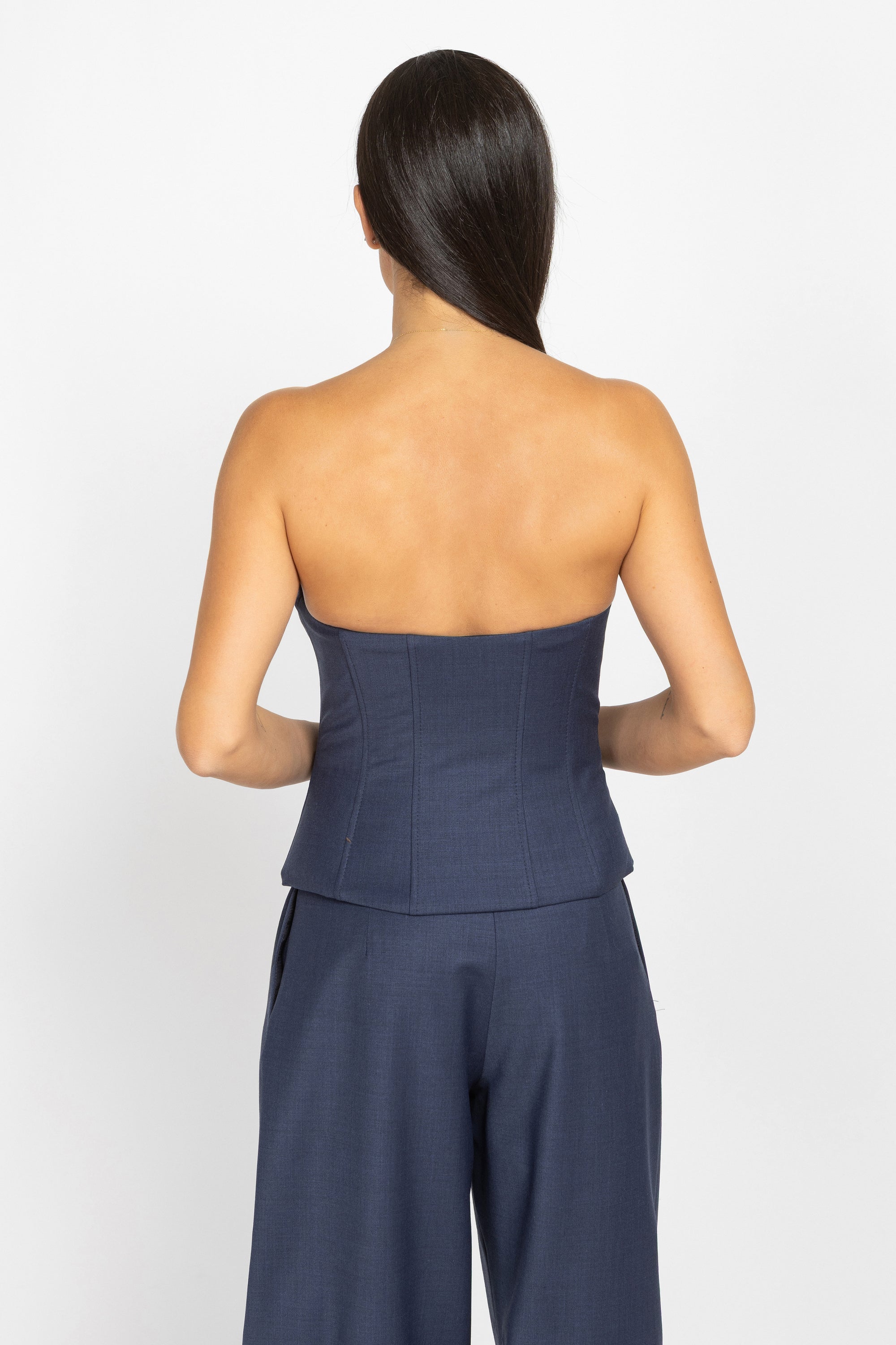 Wool Corset with Gold Clasps