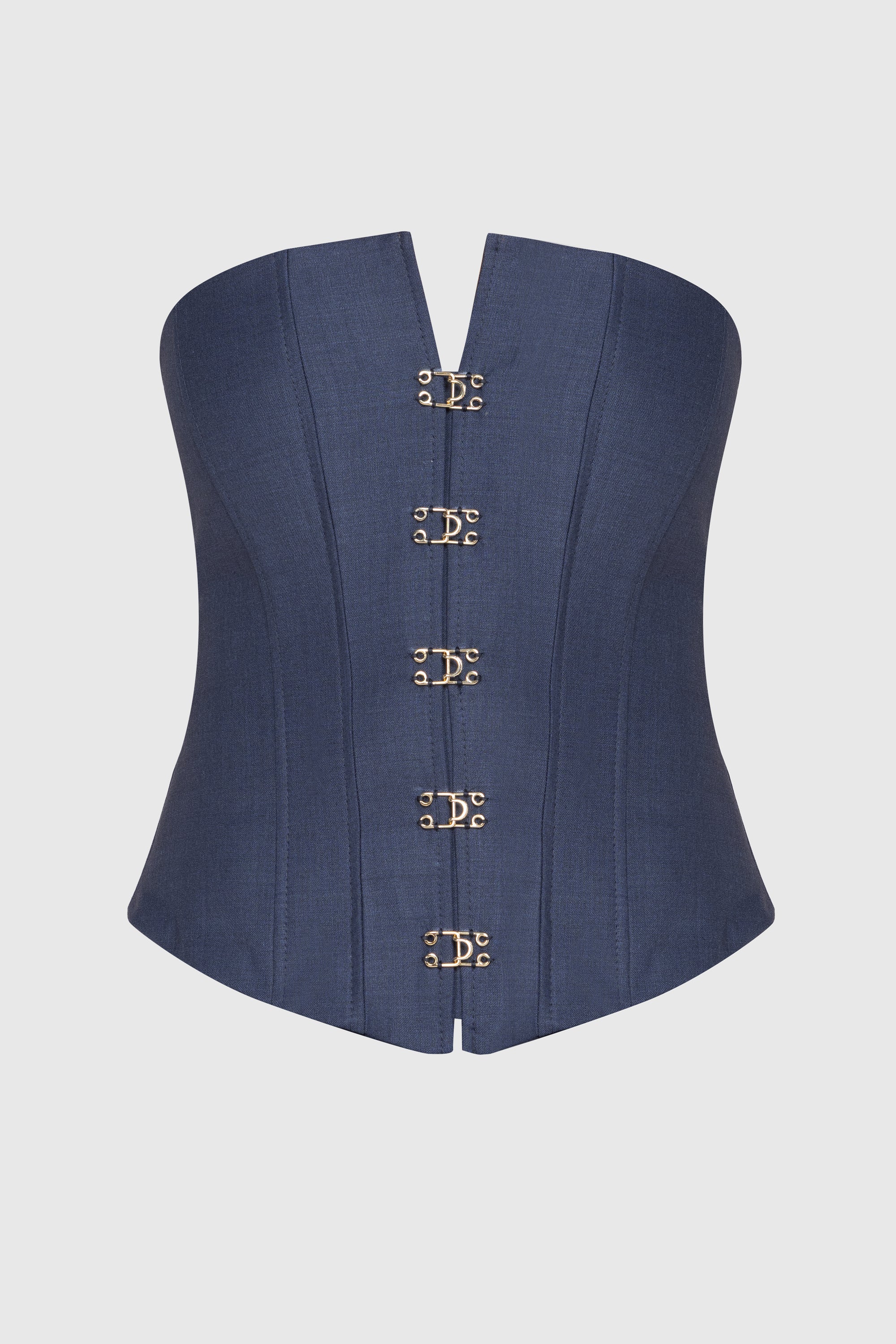 Wool Corset with Gold Clasps
