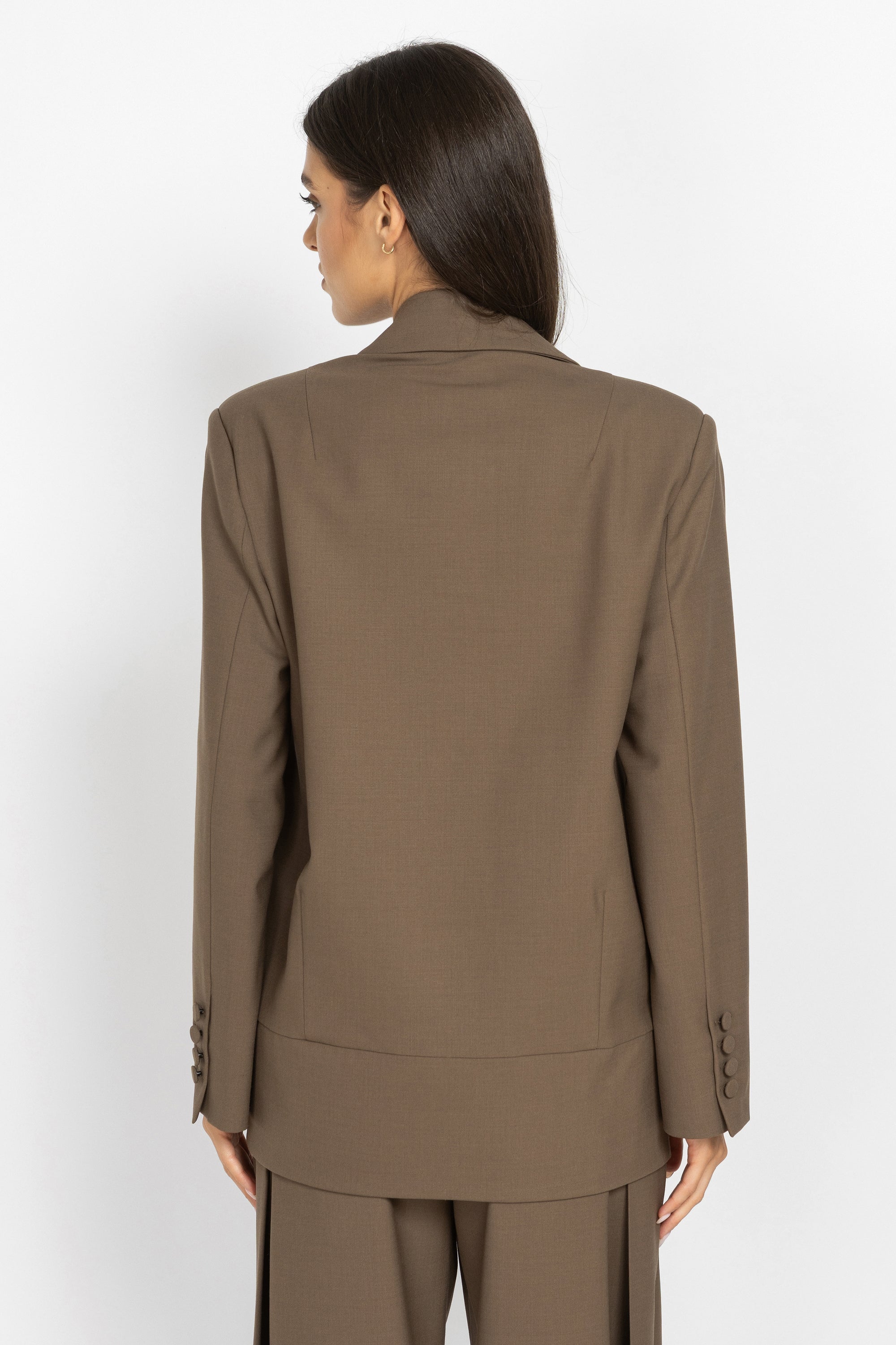 Oversized Wool Blazer with Statement Lapels