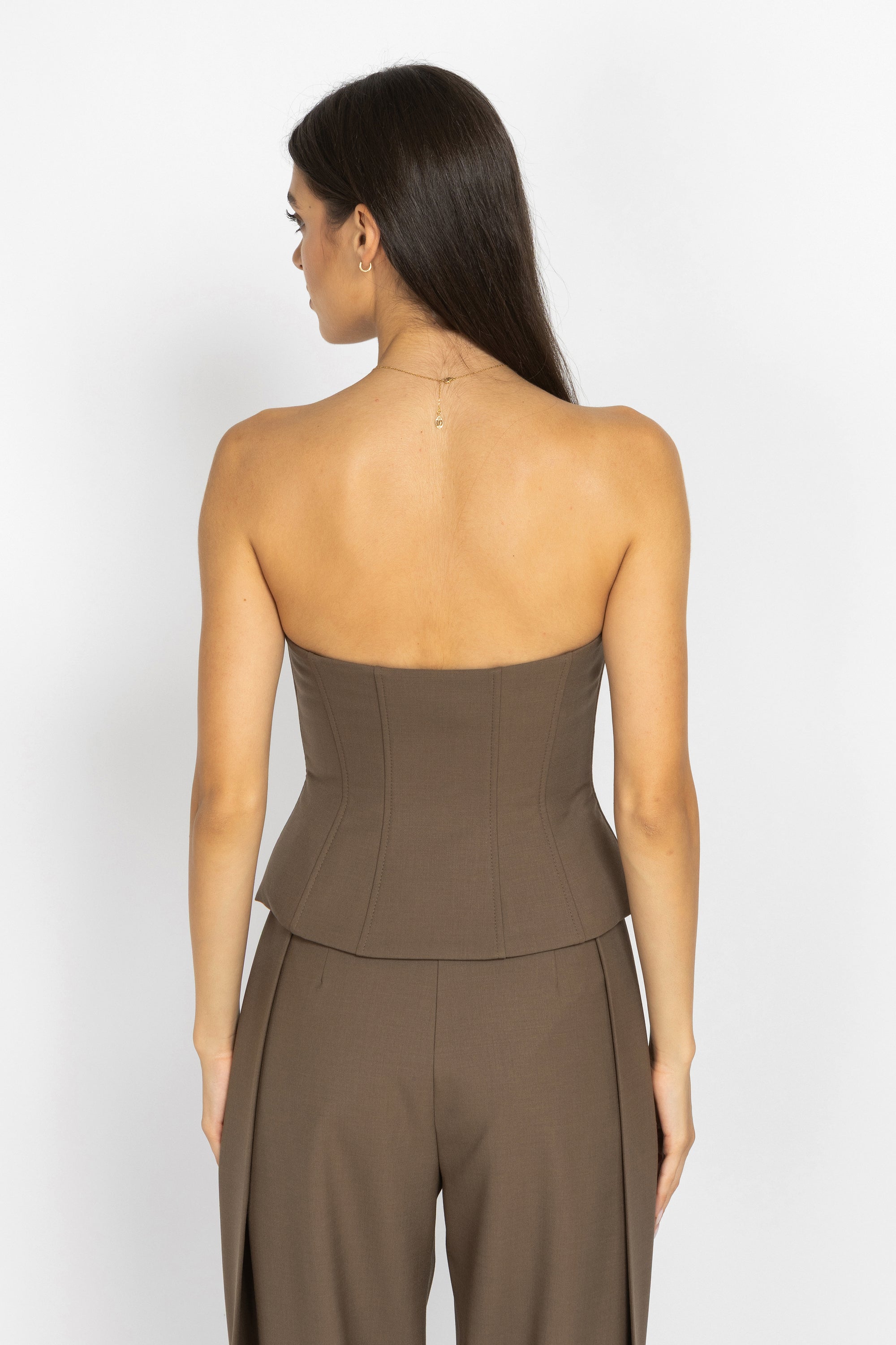 Wool Corset with Gold Clasps