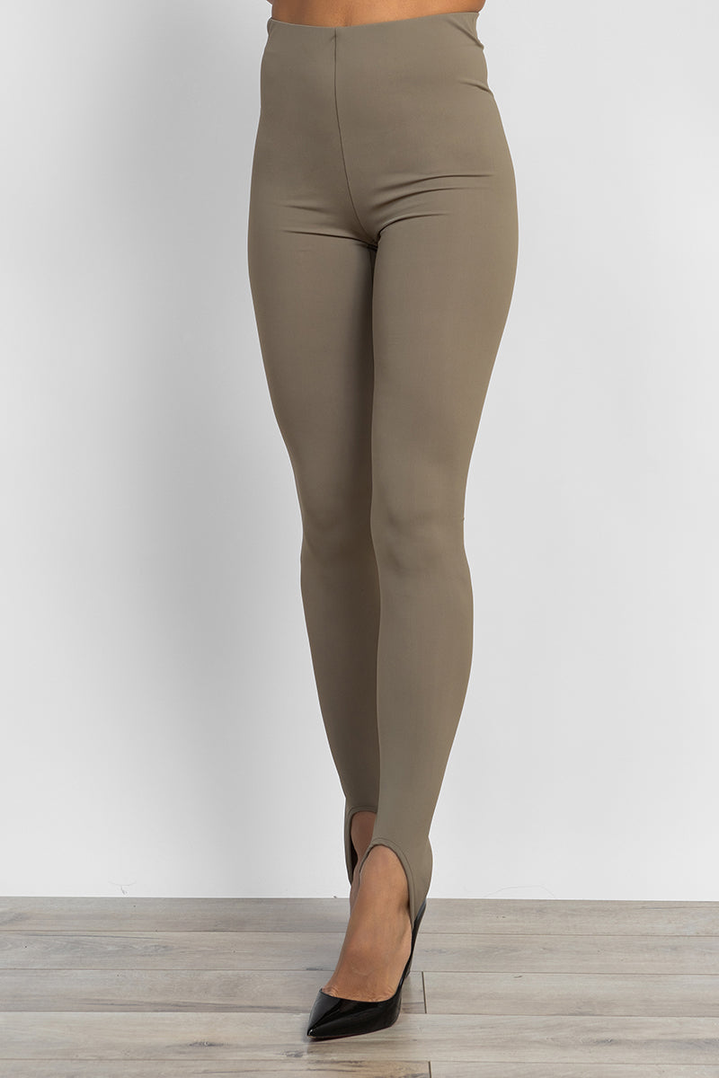 Stirrup leggings in beige