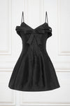 Bow Detail Mini Dress in Black