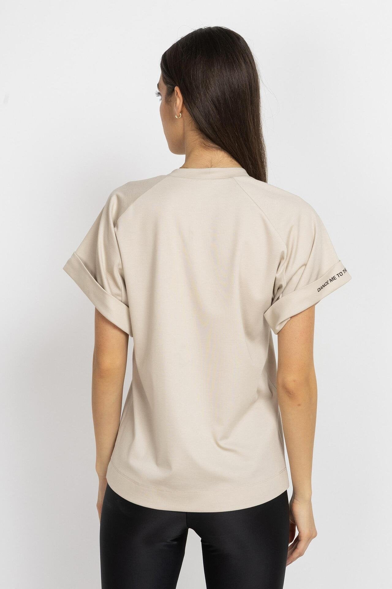 Dance Me to the End of Love” T-Shirt – Beige