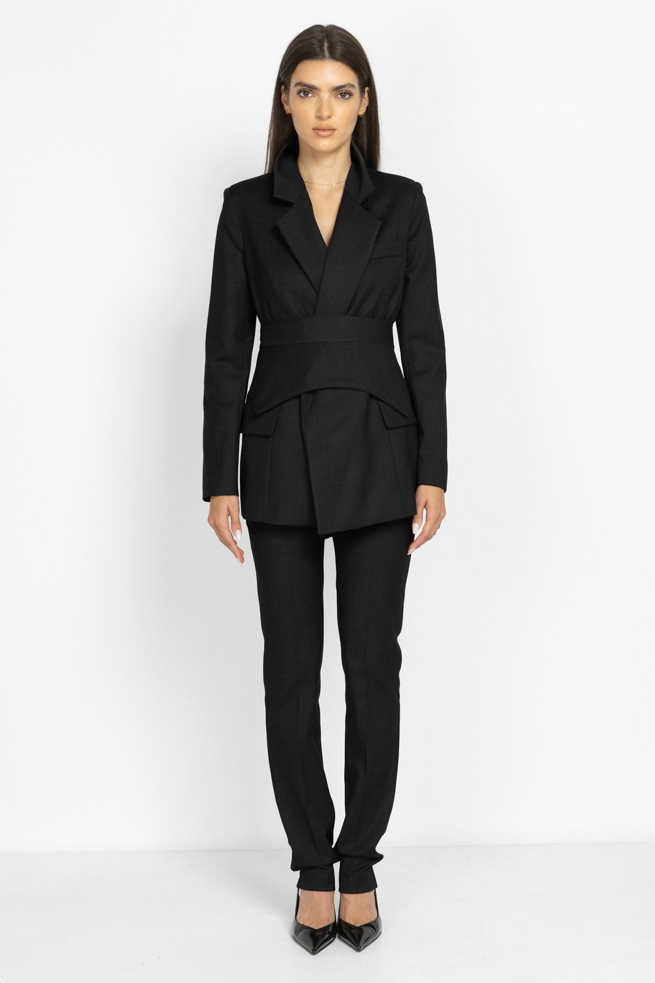 Belted Tailored Blazer