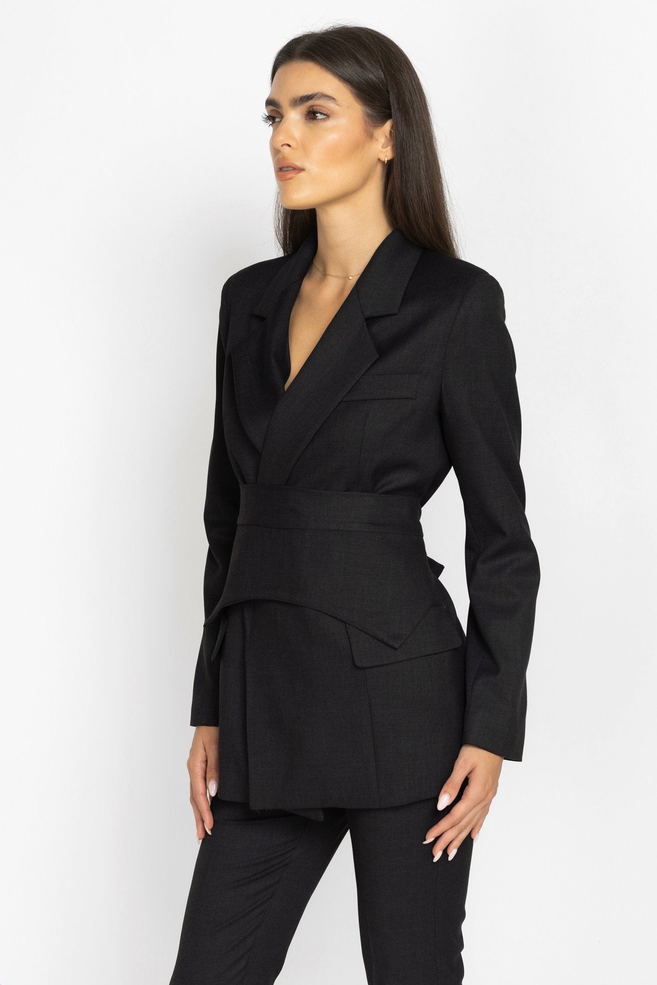 Belted Tailored Blazer