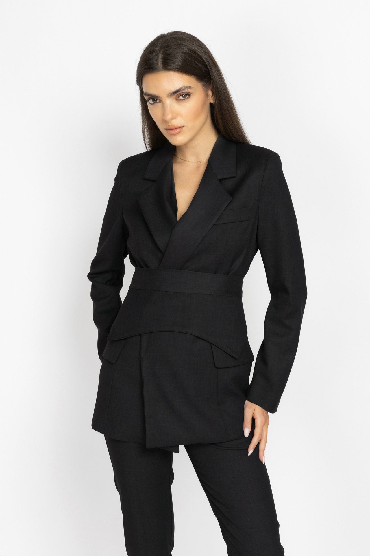 Belted Tailored Blazer