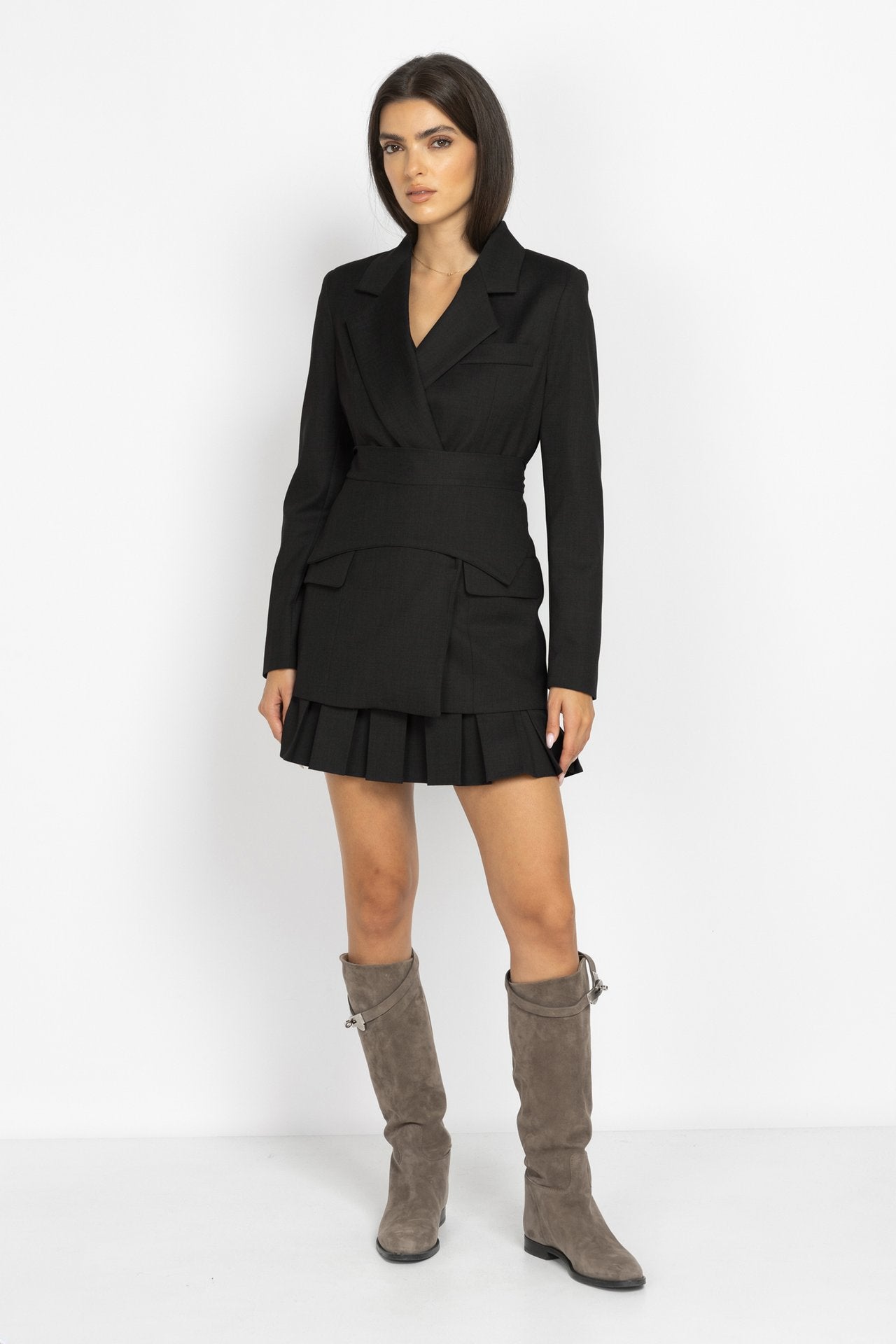 Belted Tailored Blazer