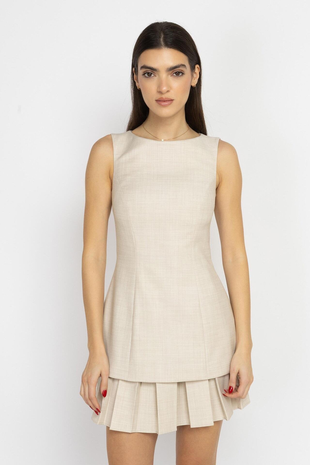 Long Wool Peplum To