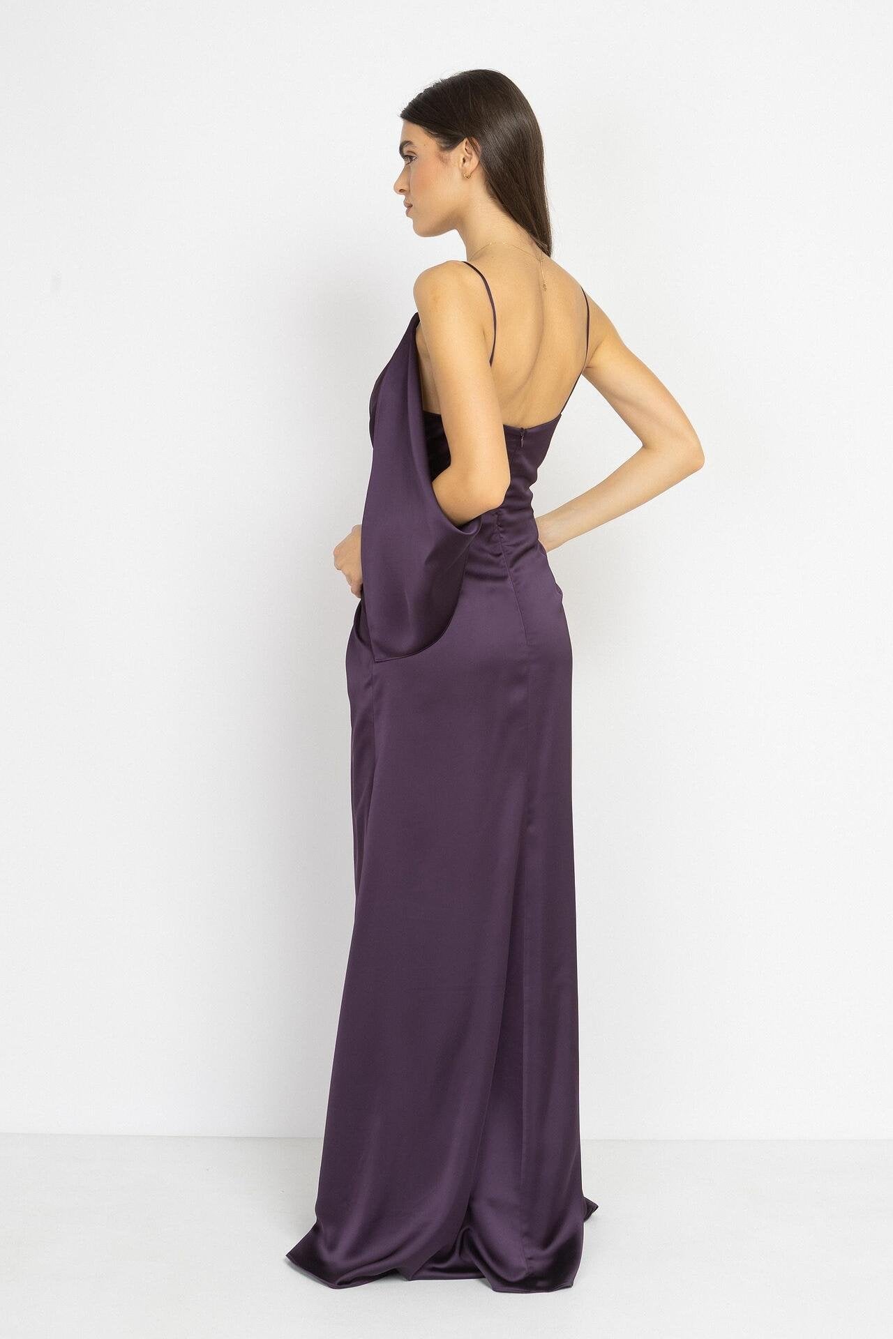 Satin Twist Maxi Dress