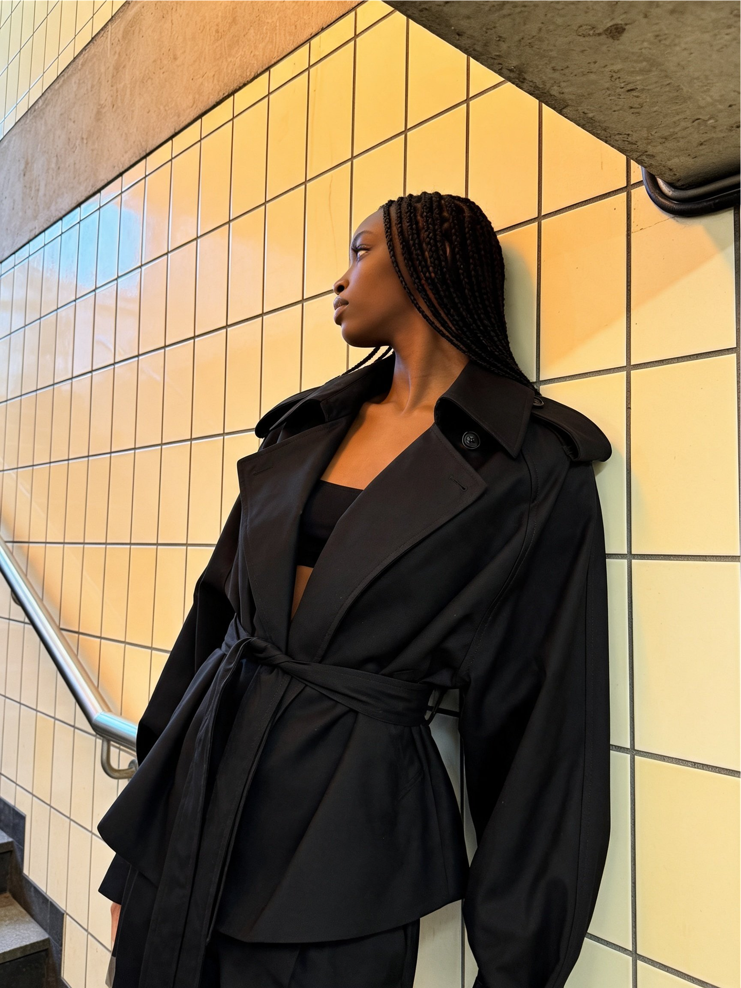 Oversized Trench Jacket with Belt