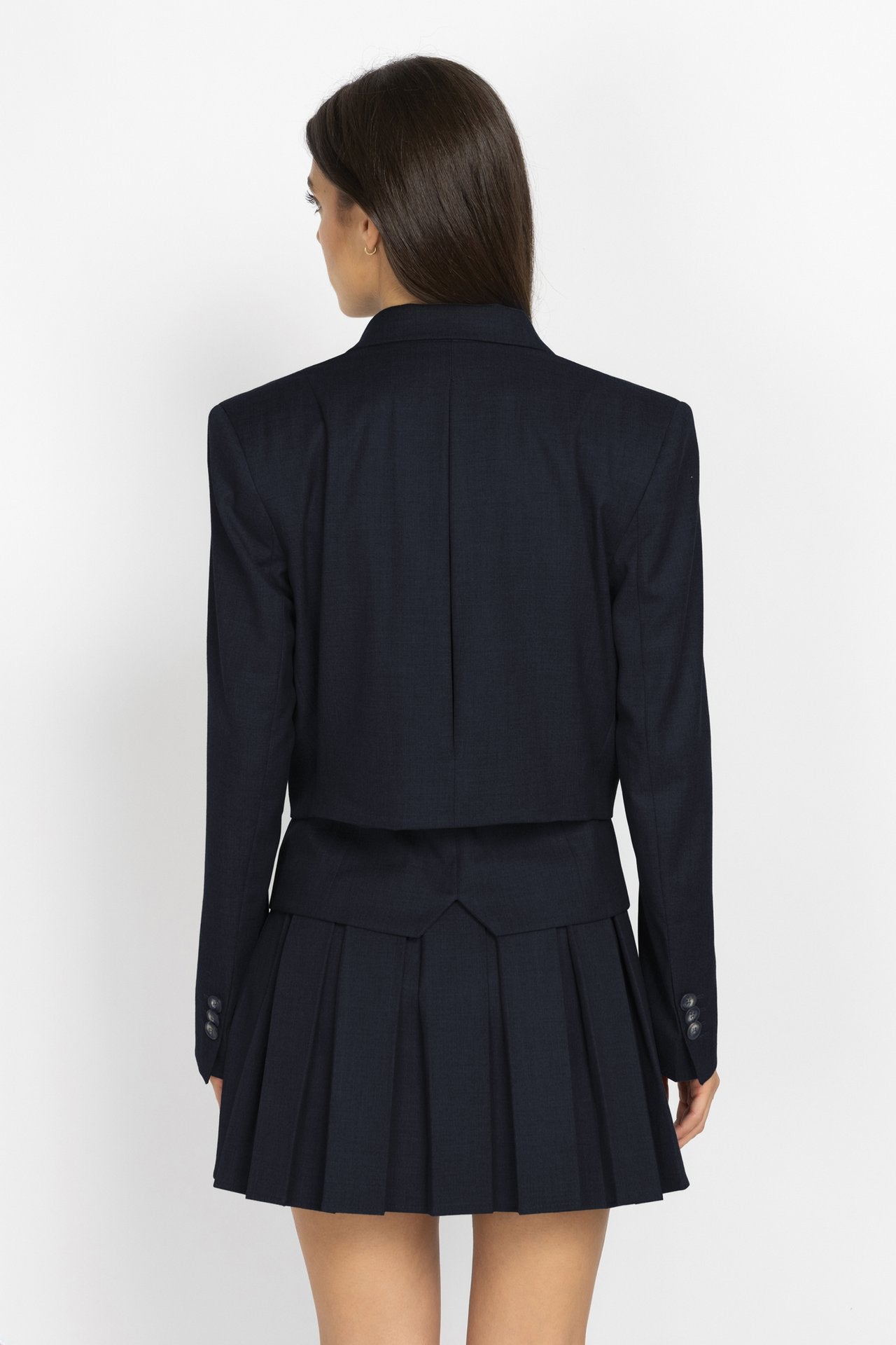 Pleated Mini Skirt in Blue