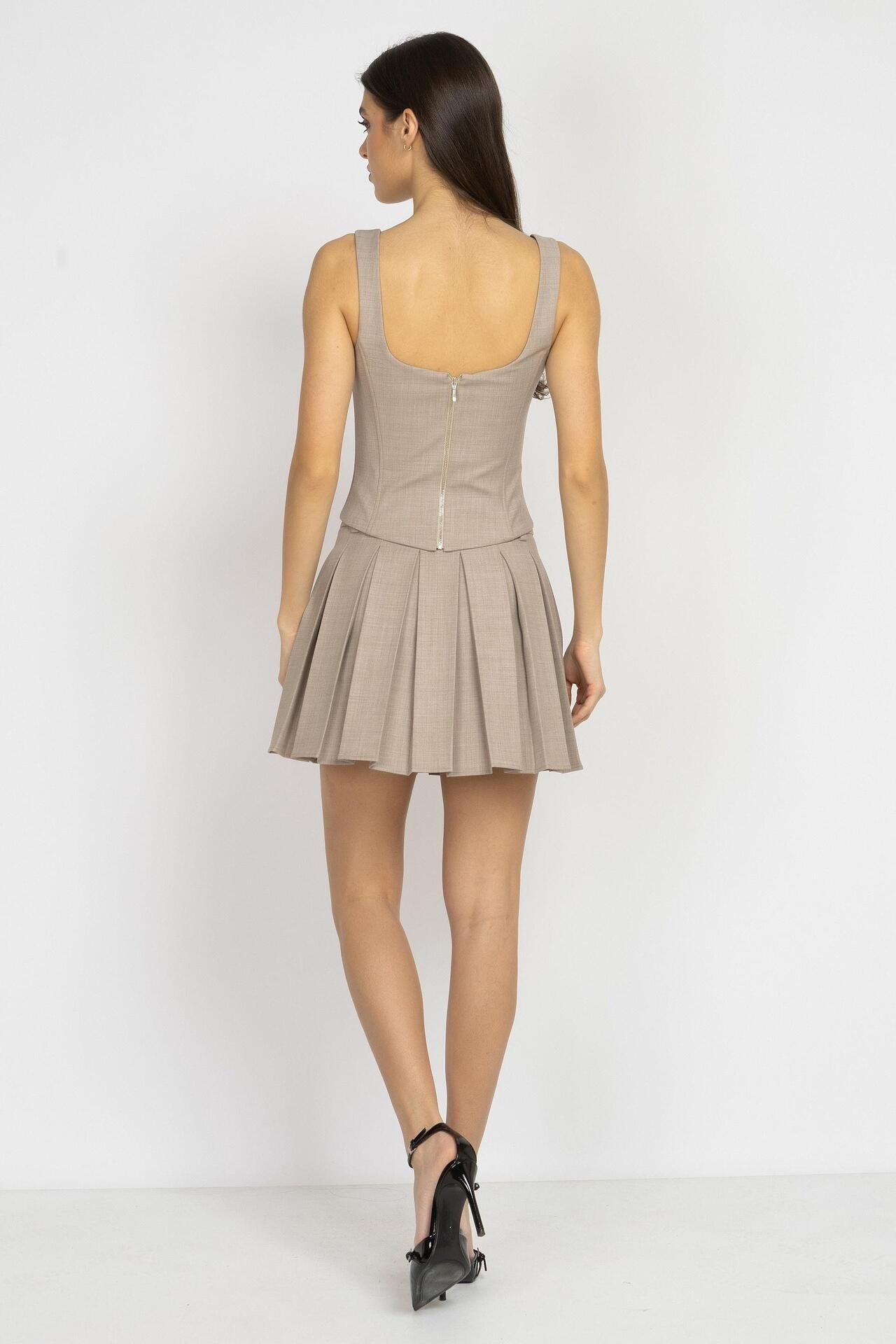 Mocha Wool Corset Top