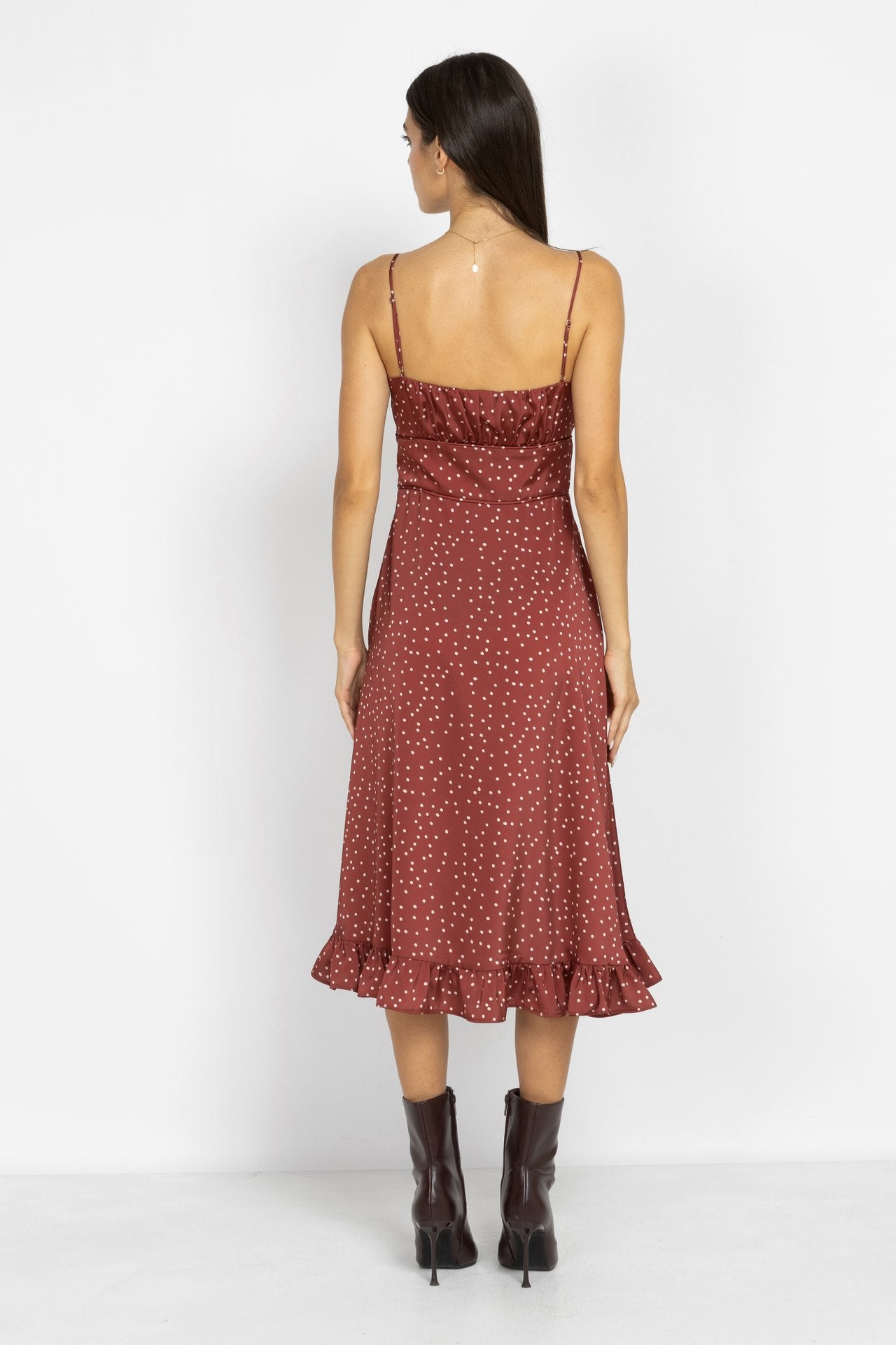 Midi Dress with Delicate Dot Print