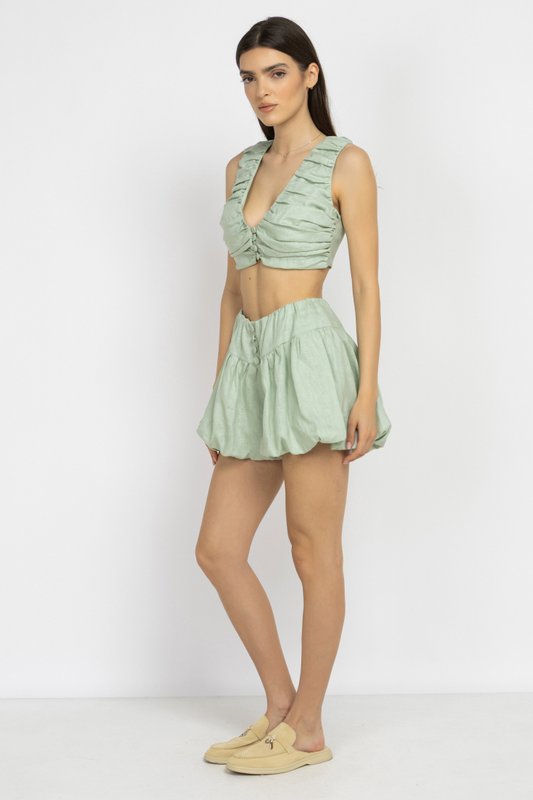 Mint Balloon Skort