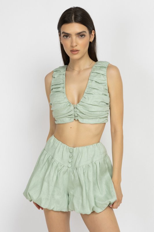 Mint Balloon Skort