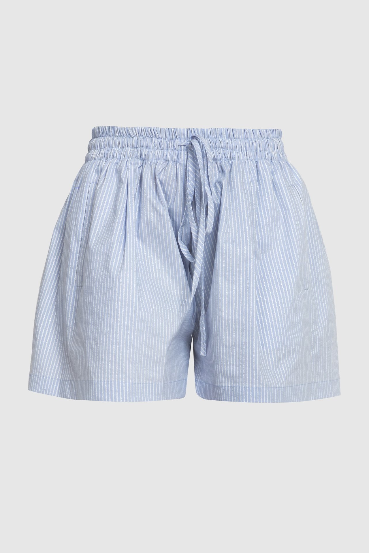 Striped Skort Shorts in Light Blue