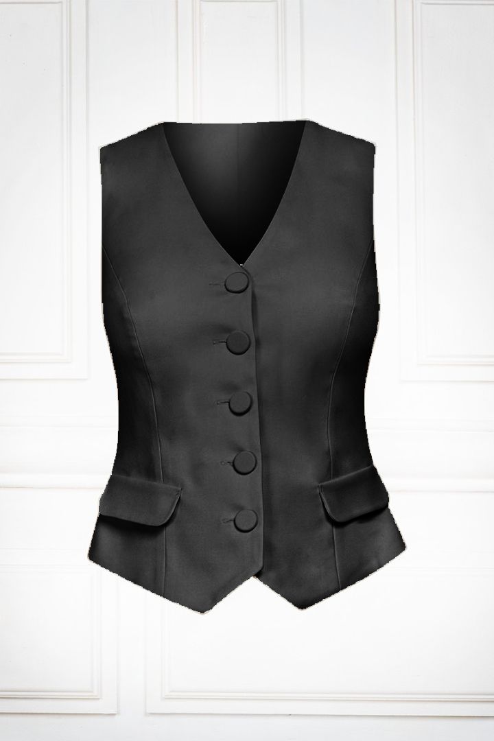 Black Sleeveless Waistcoat