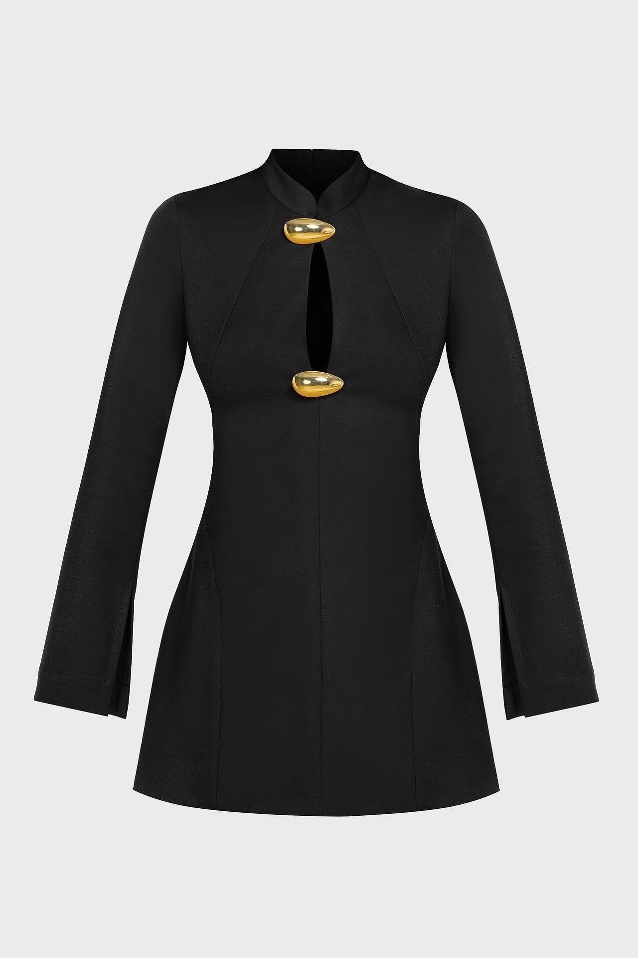 A-Line Black Mini Dress