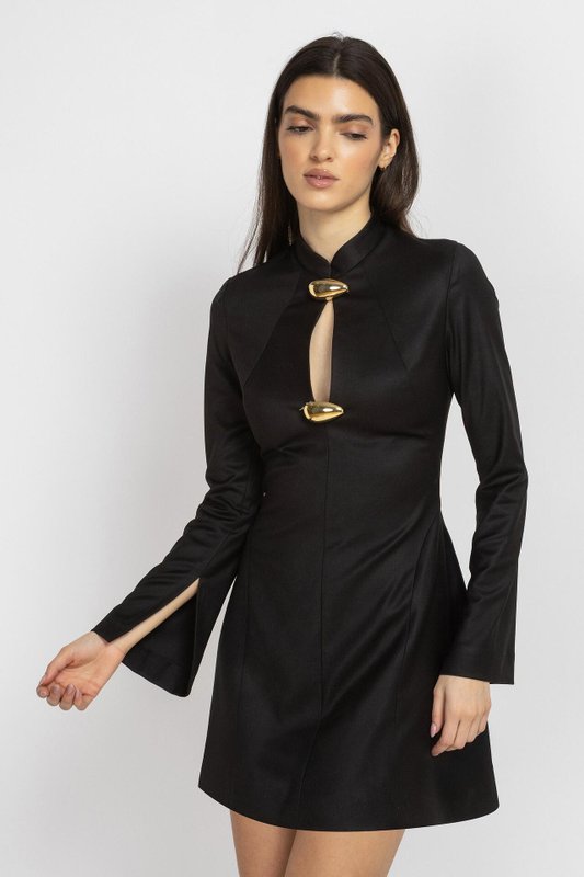 A-Line Black Mini Dress
