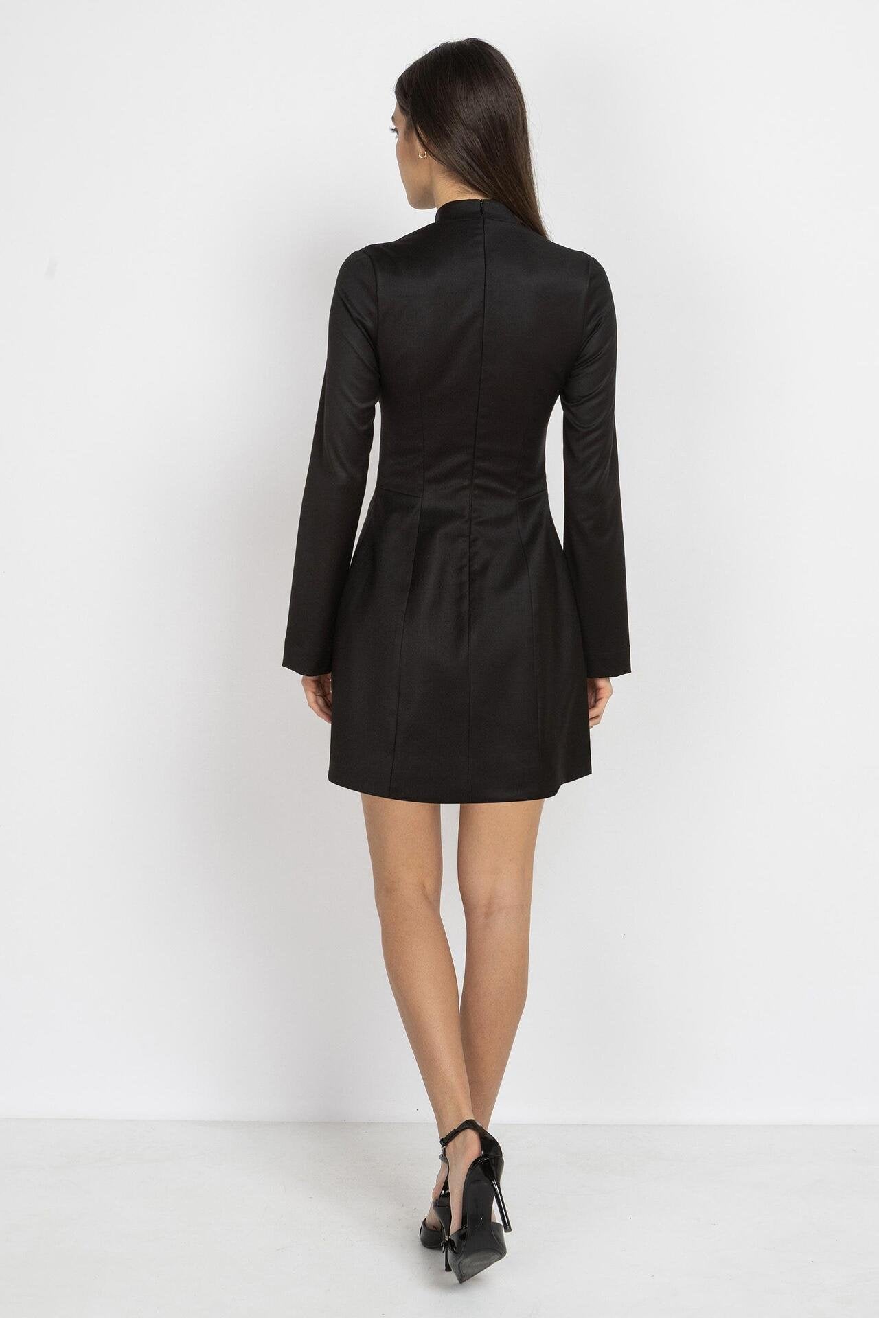 A-Line Black Mini Dress