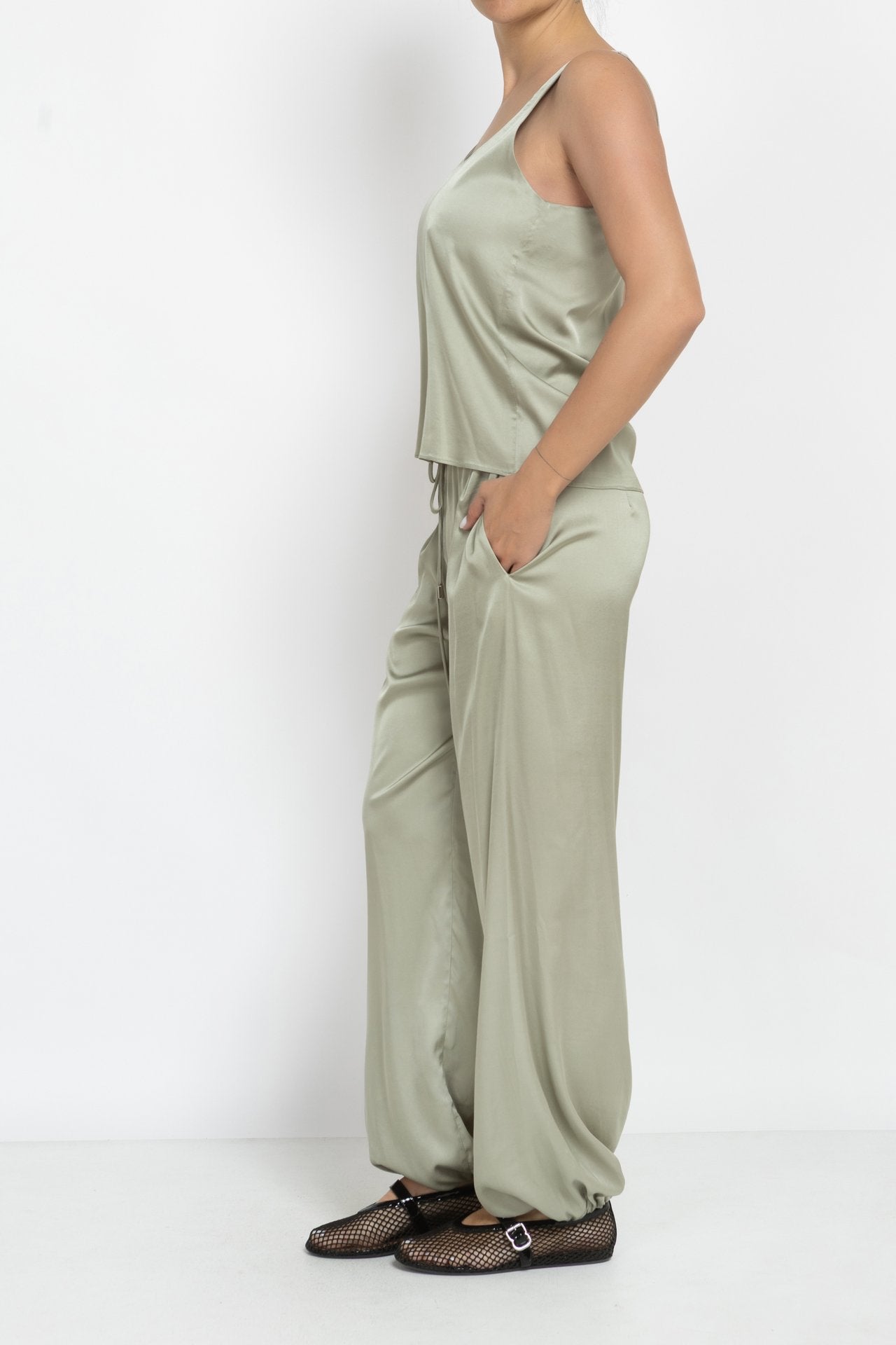 light green wide-fit top