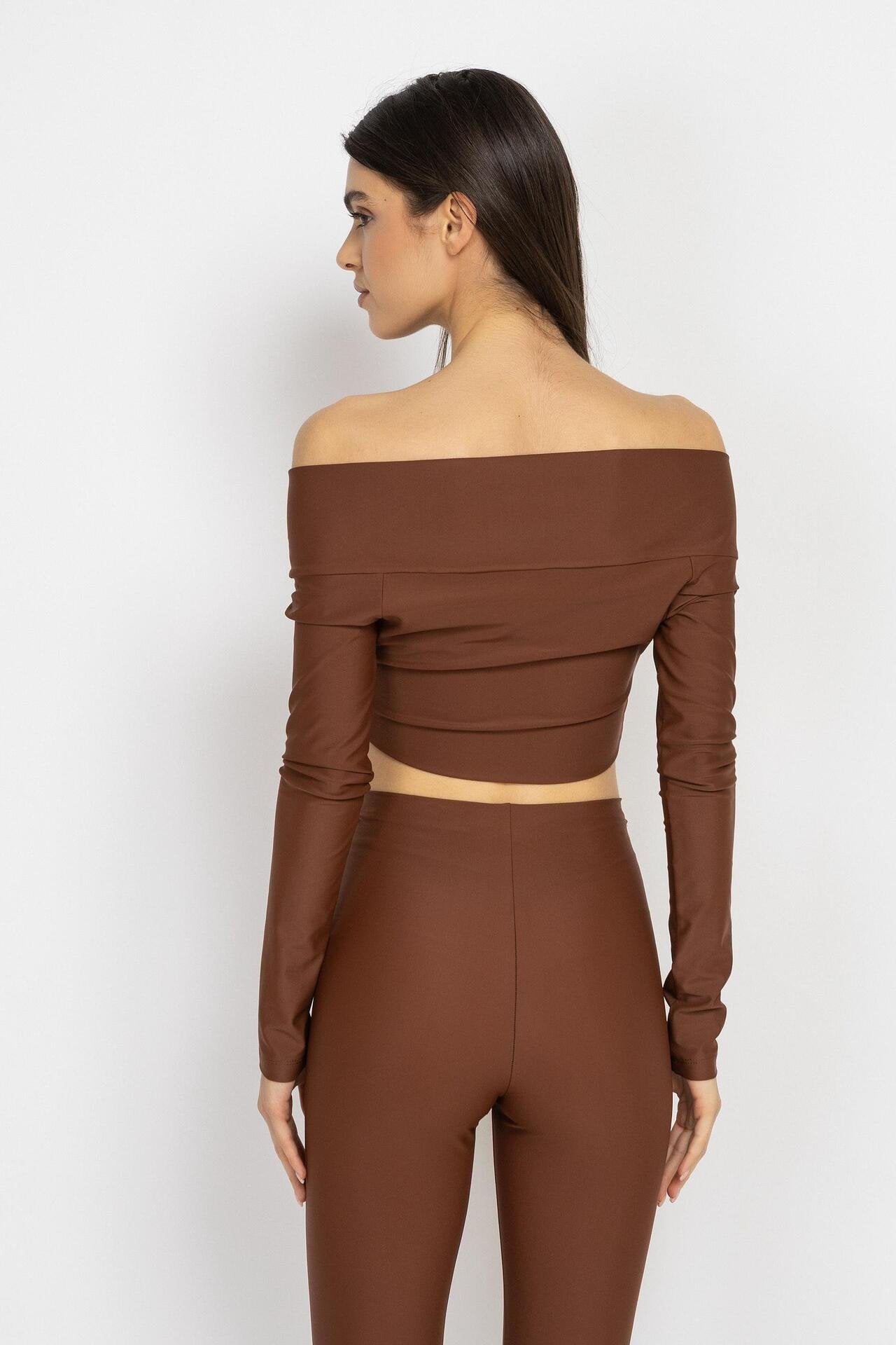 Sculpt Lycra Leggings – Brown
