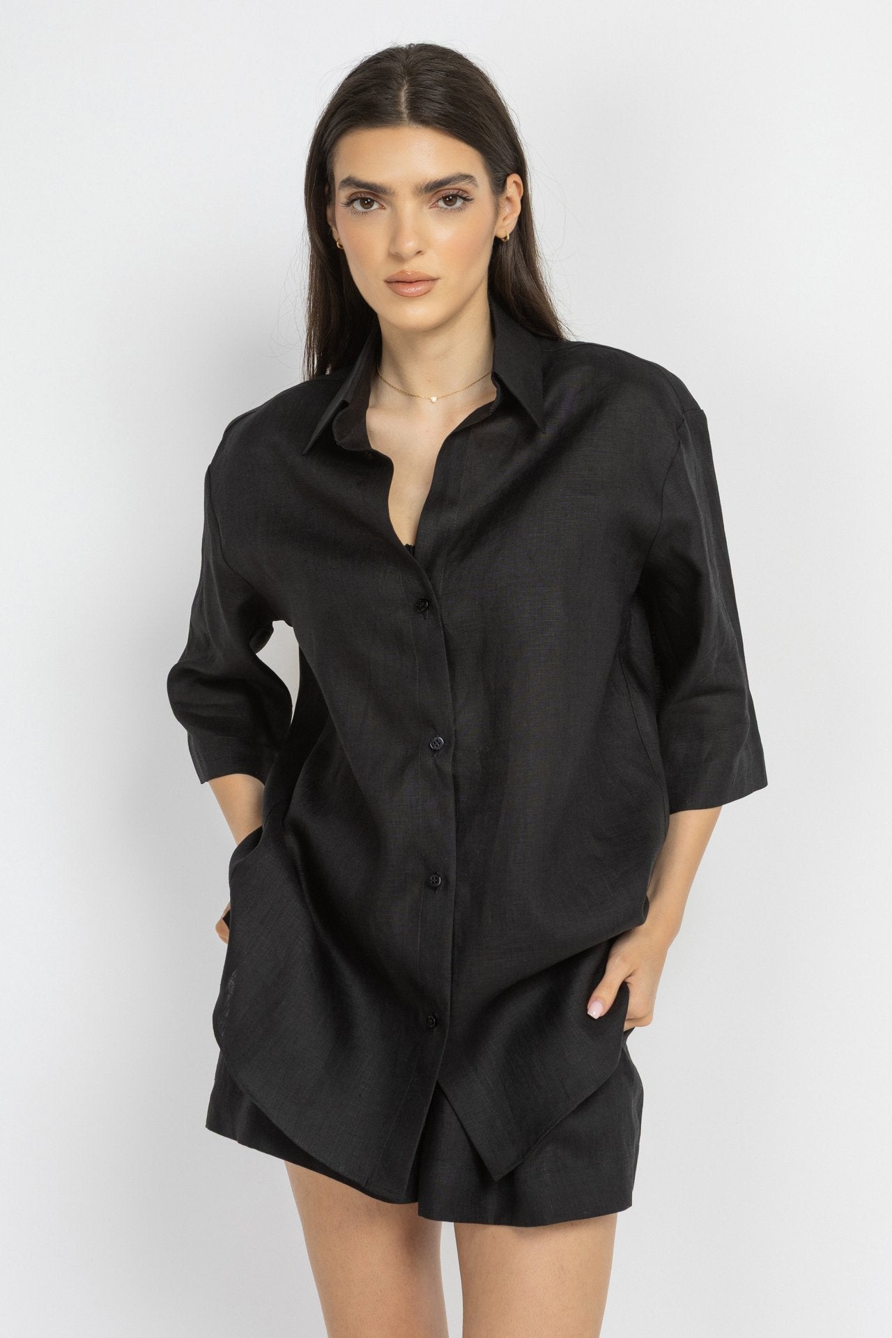 Black Linen Shirt