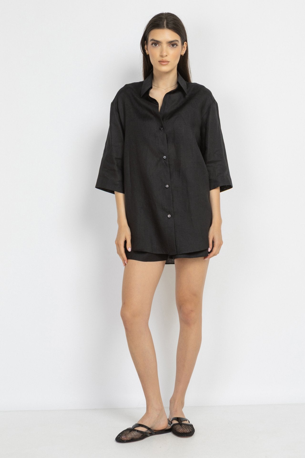 Black Linen Shirt