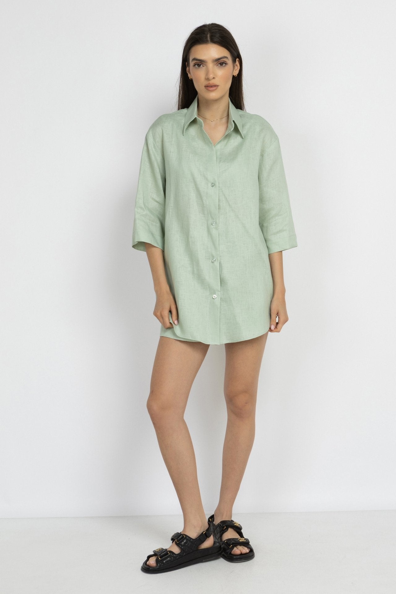 Mint Linen Shirt