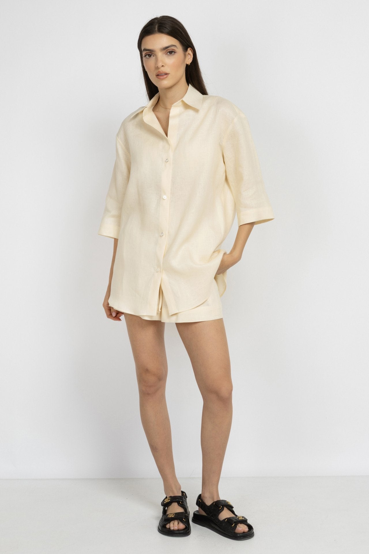 Cream Linen Shirt