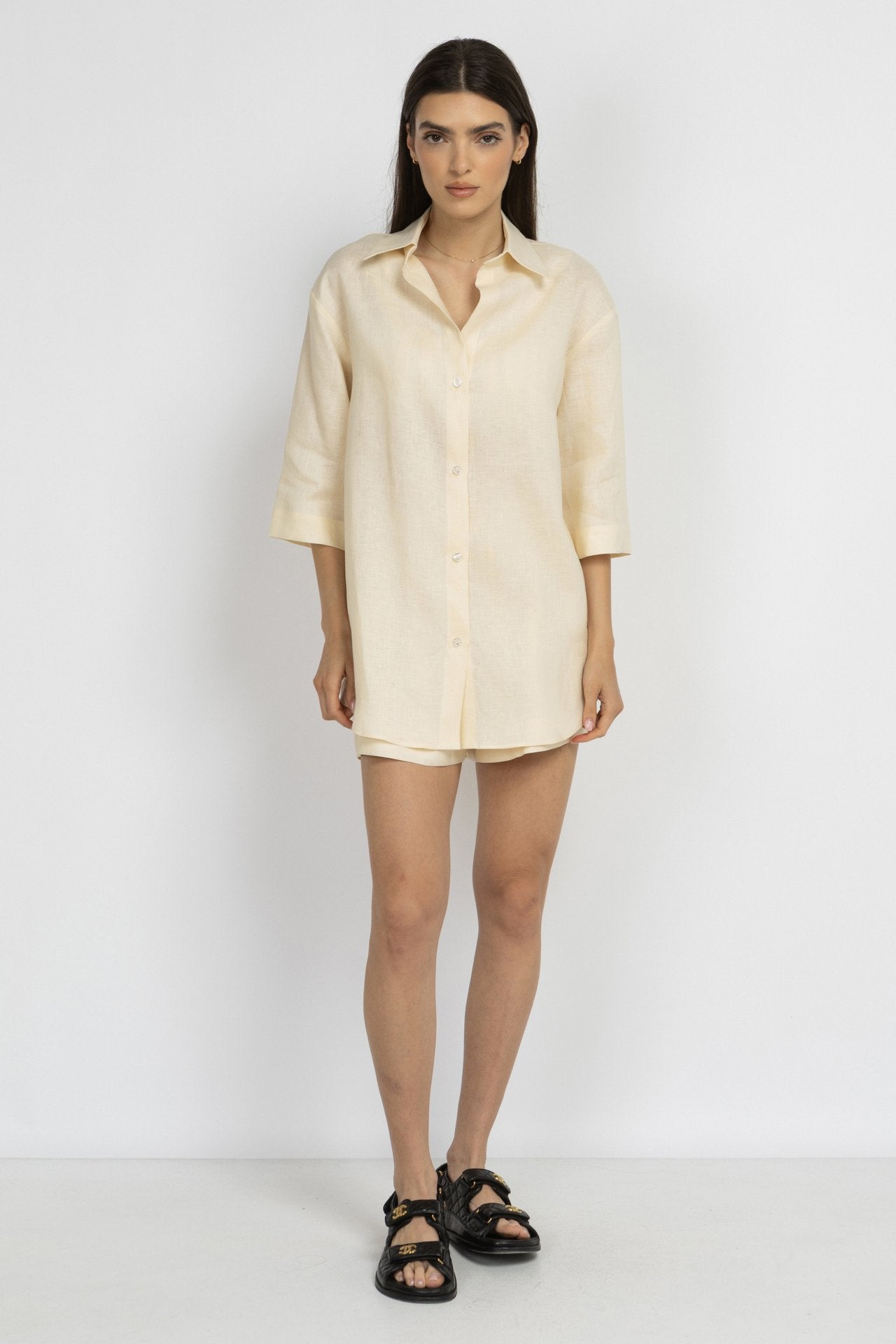 Cream Linen Shirt