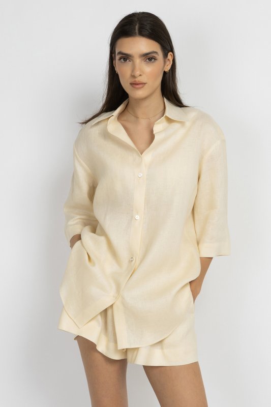 Cream Linen Shirt