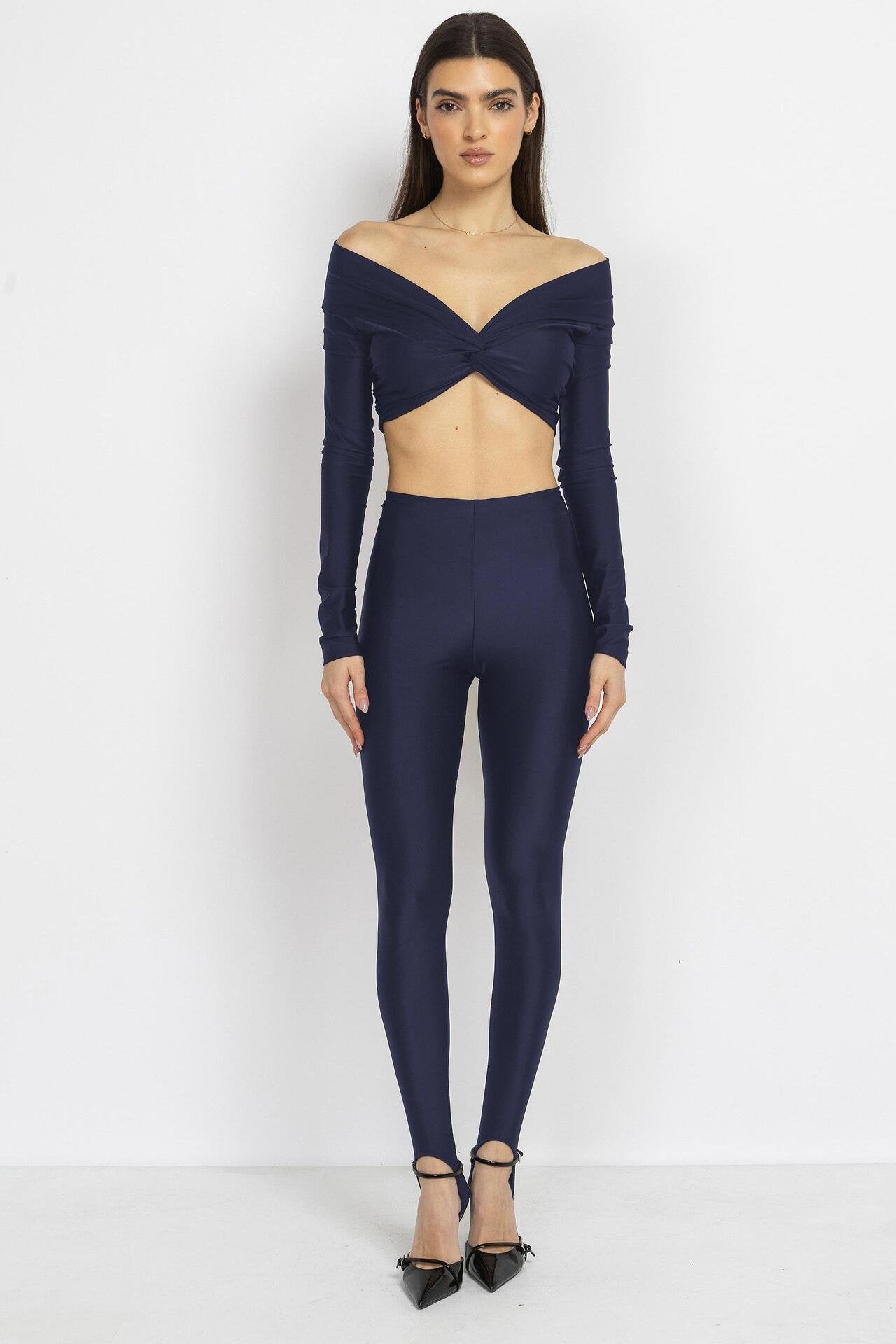Sculpt Lycra Leggings – Blue