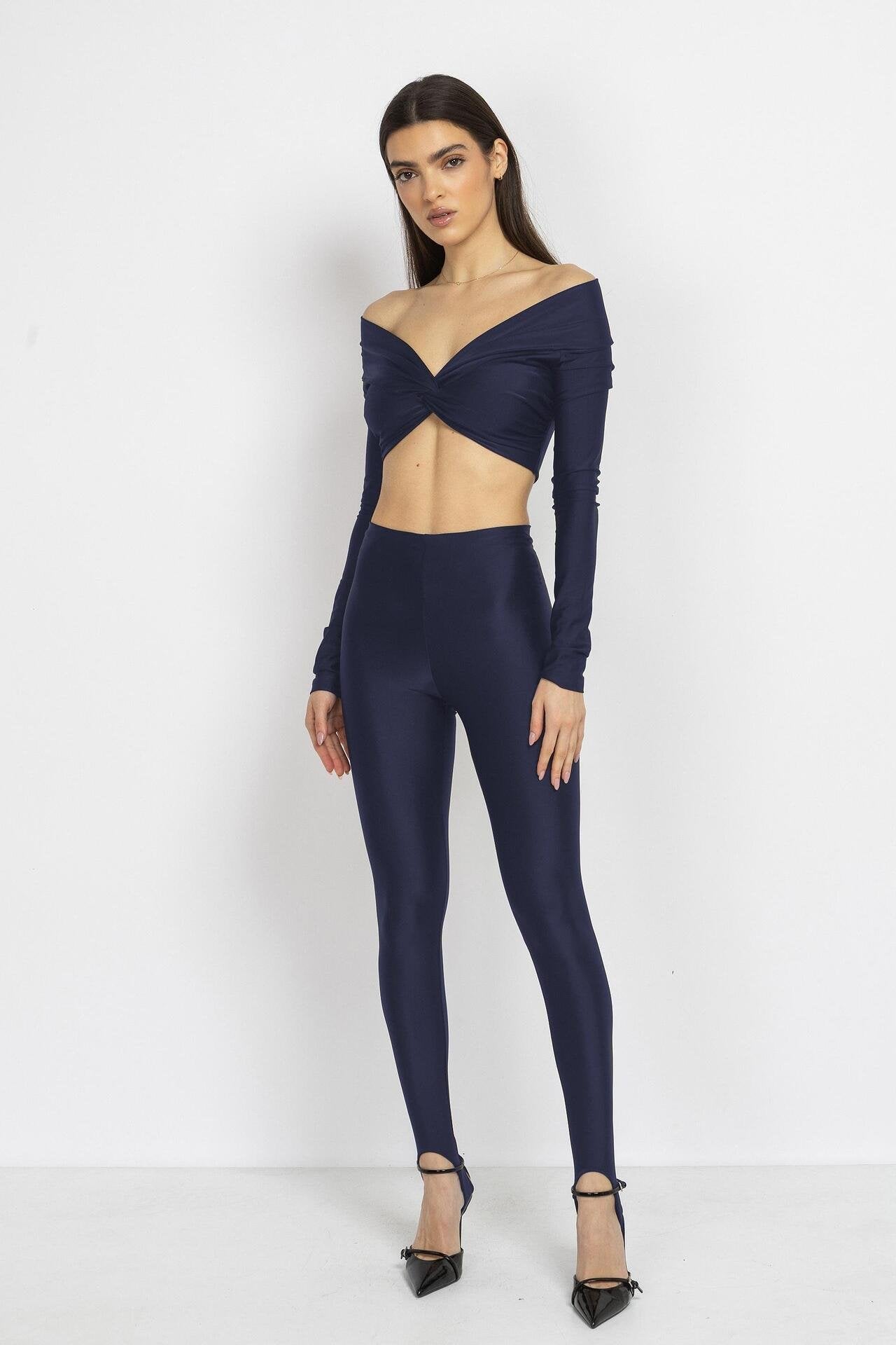 Sculpt Lycra Leggings – Blue