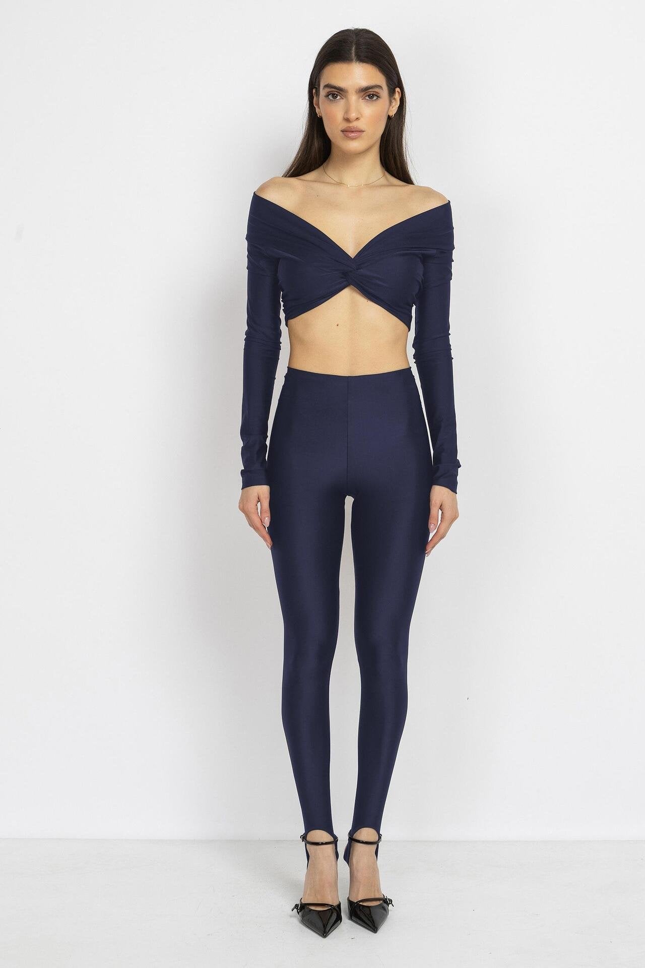 Sculpt Lycra Leggings – Blue