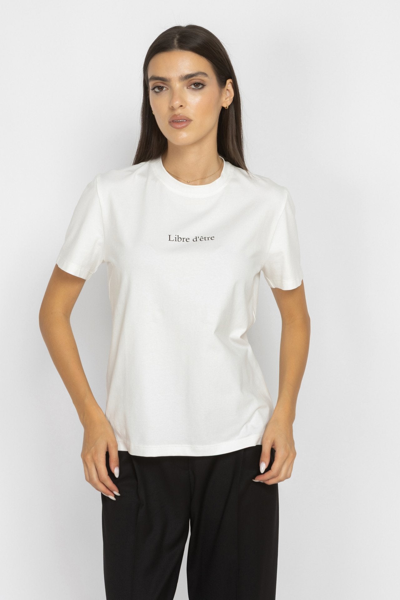 libre d'être T-Shirt in Ecru
