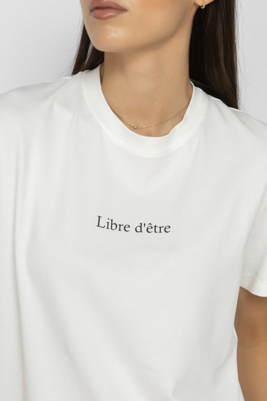 libre d'être T-Shirt in Ecru