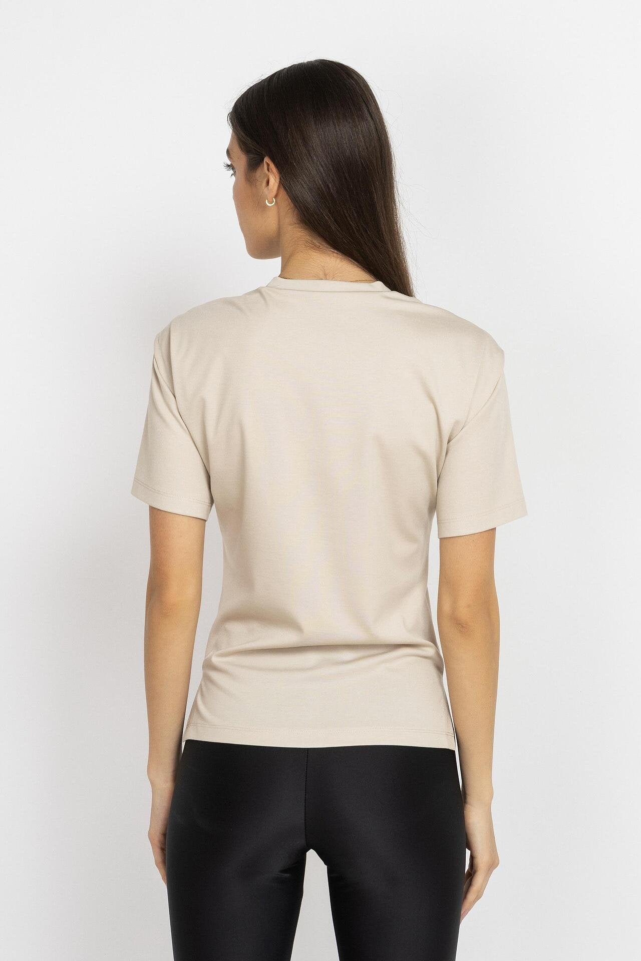 Mood “Successful & Rich” Graphic T-Shirt – Beige