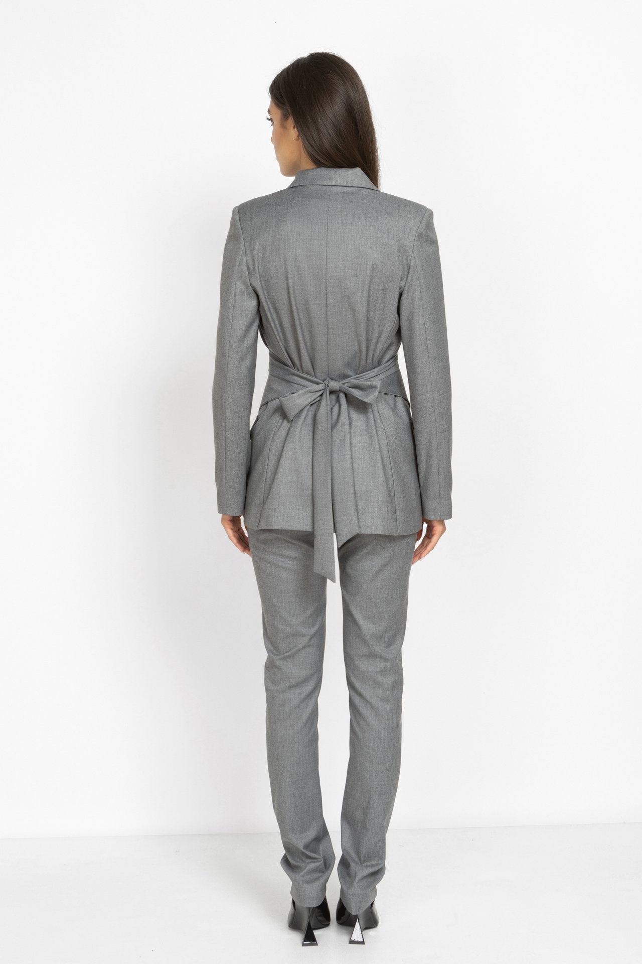 Slim-Fit Tailored Trousers in Grey